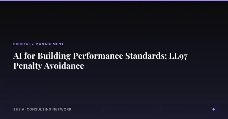 AI for Building Performance Standards: LL97 Penalty Avoidance