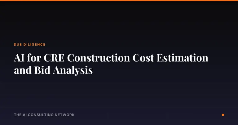 AI for CRE Construction Cost Estimation and Bid Analysis