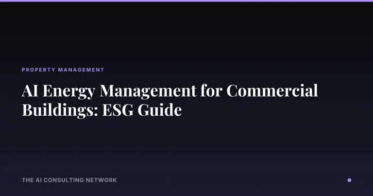 AI Energy Management for Commercial Buildings: ESG Guide
