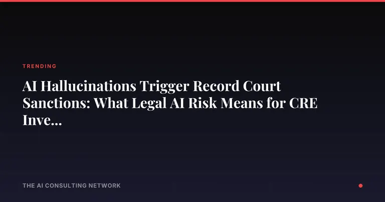 AI Hallucinations Trigger Record Court Sanctions: What Legal AI Risk Means for CRE Investors