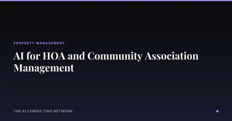 AI for HOA and Community Association Management