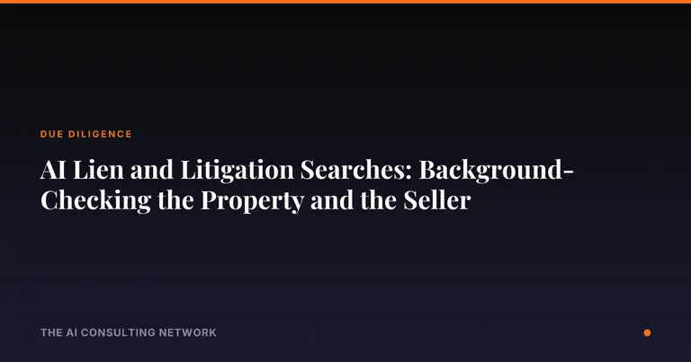 AI Lien and Litigation Searches: Background-Checking the Property and the Seller