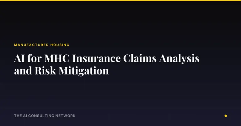 AI for MHC Insurance Claims Analysis and Risk Mitigation