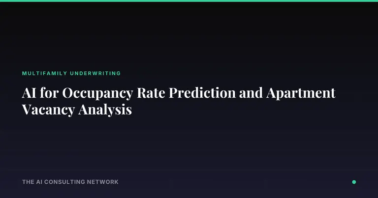 AI for Occupancy Rate Prediction and Apartment Vacancy Analysis