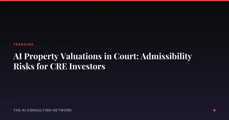 AI Property Valuations in Court: Admissibility Risks for CRE Investors