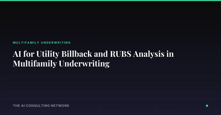 AI for Utility Billback and RUBS Analysis in Multifamily Underwriting