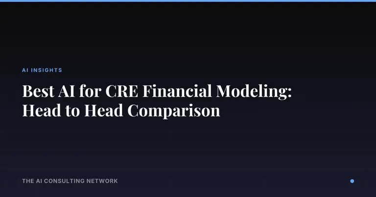 Best AI for CRE Financial Modeling: Head to Head Comparison