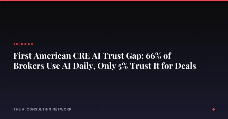First American CRE AI Trust Gap: 66% of Brokers Use AI Daily, Only 5% Trust It for Deals