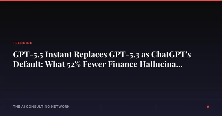 GPT-5.5 Instant Replaces GPT-5.3 as ChatGPT's Default: What 52% Fewer Finance Hallucinations Mean for CRE