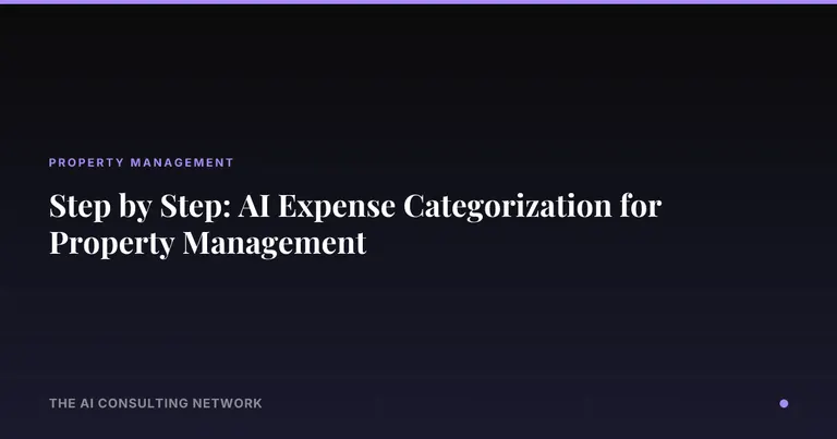 Step by Step: AI Expense Categorization for Property Management